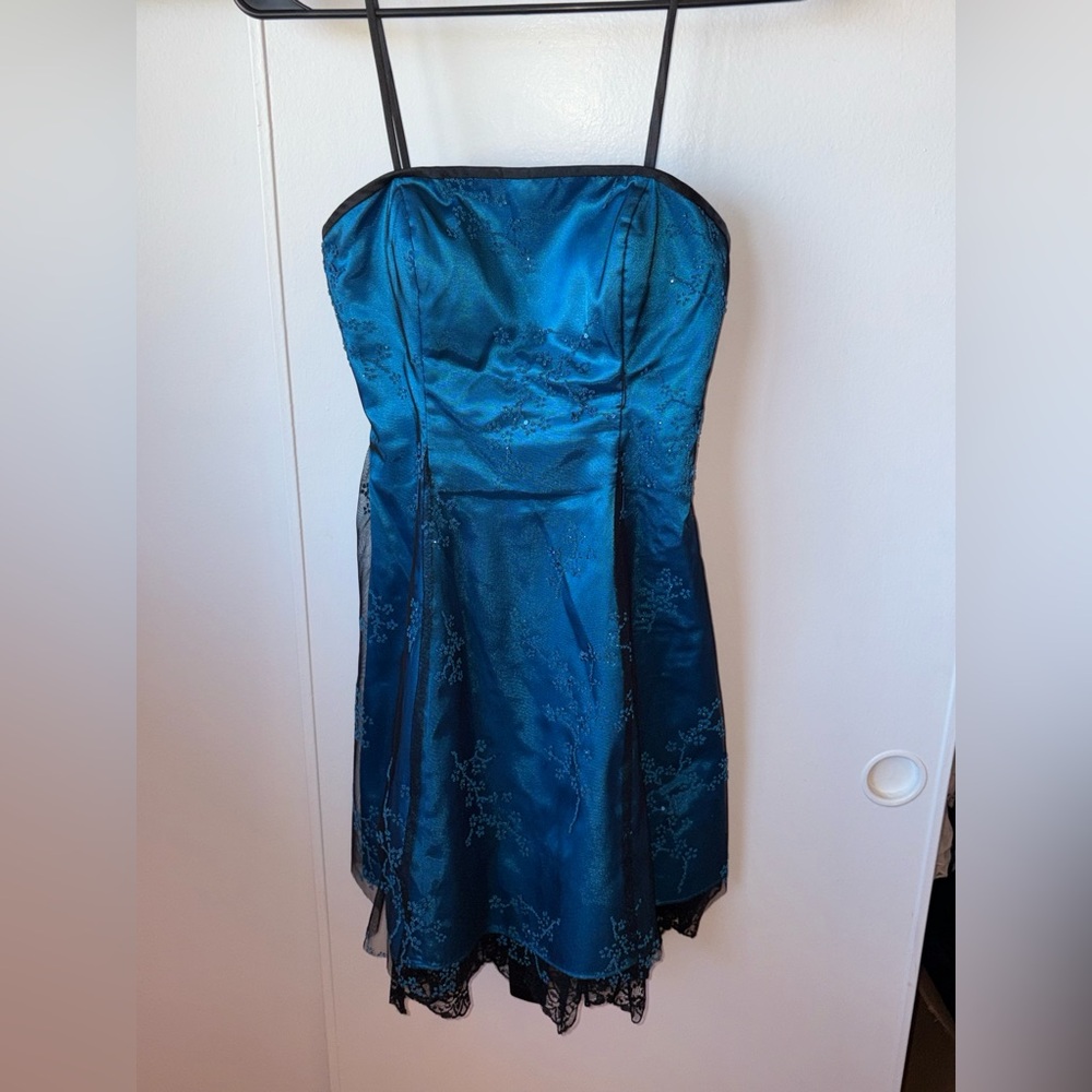 Teal Spaghetti strap dress - Morgan & Co